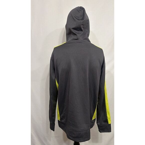 Reebok Sweatshirt Hoodie Men Medium M Long Sleeve Drawstring Pocket Graphic Gray - Picture 4 of 9